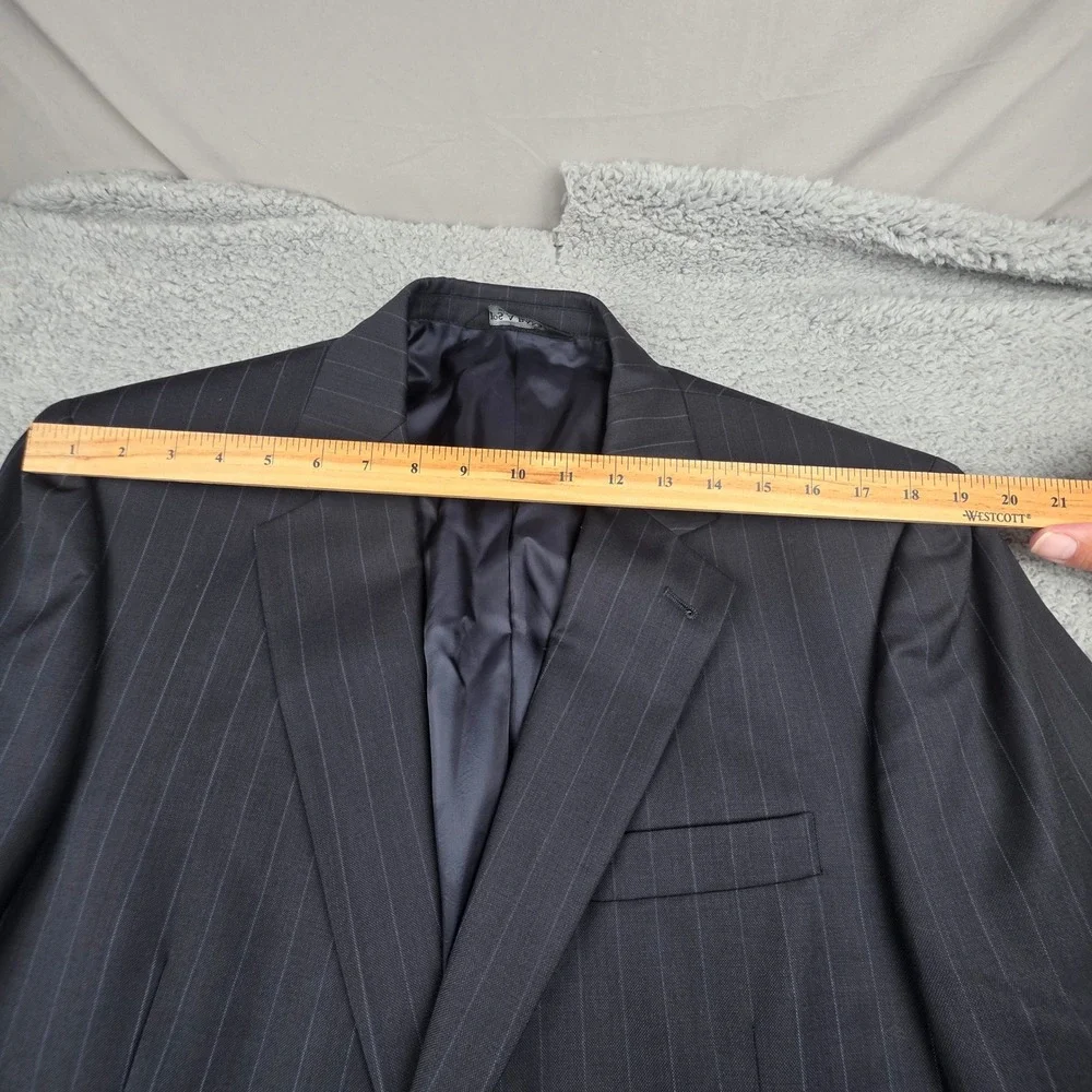 Jos. A. Bank Blazer Mens 42 RG Charcoal Grey Pinstripe Wool Signature Gordon